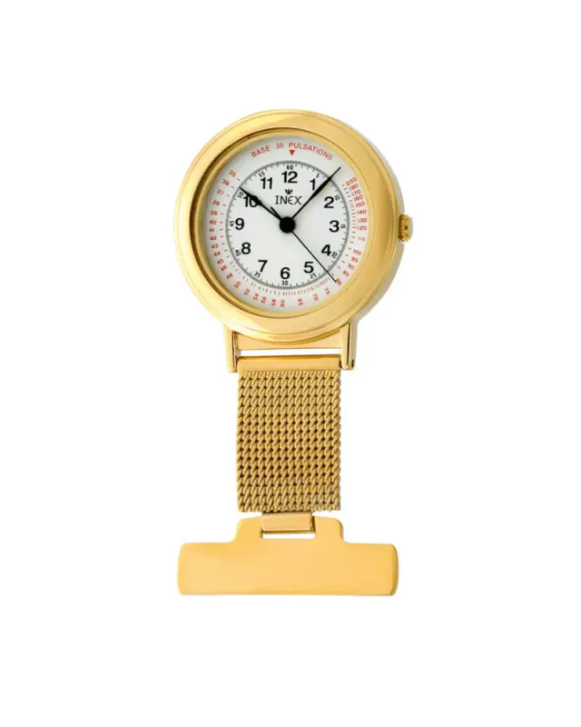 Inex Søsterur Gullfarget Stål / Hvit 30mm