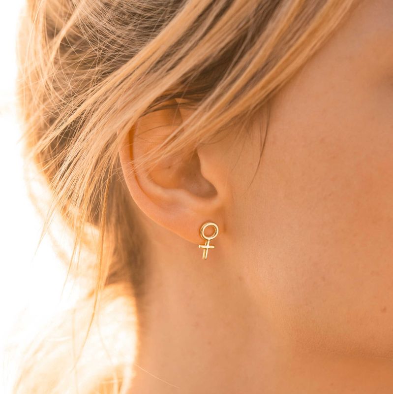 Femme øredobber i sølv