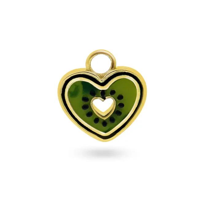 Hovedbilde Kiwi Love Charm i 925 forgylt sølv