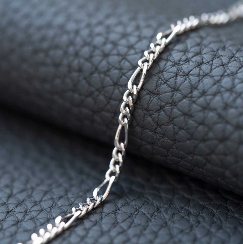 Figaro armbånd i sølv 2,8 mm 19 cm