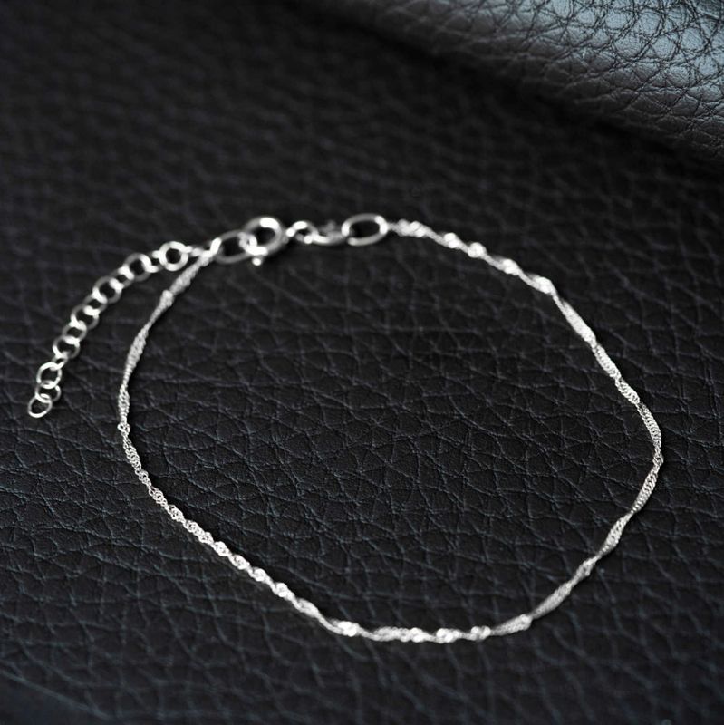 Singapore armbånd i sølv 1,2 mm 19 cm