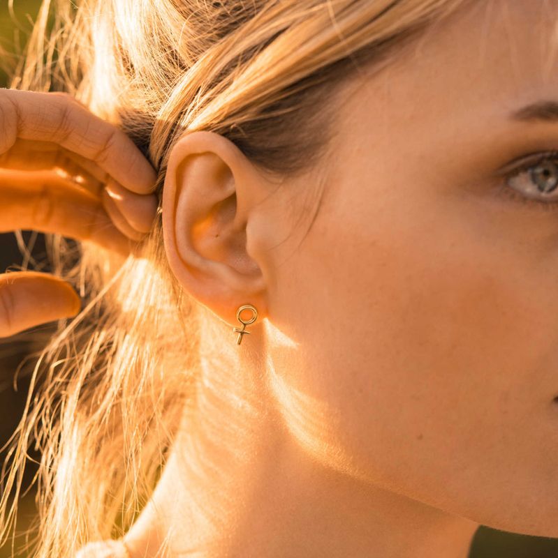 Femme øredobber i sølv