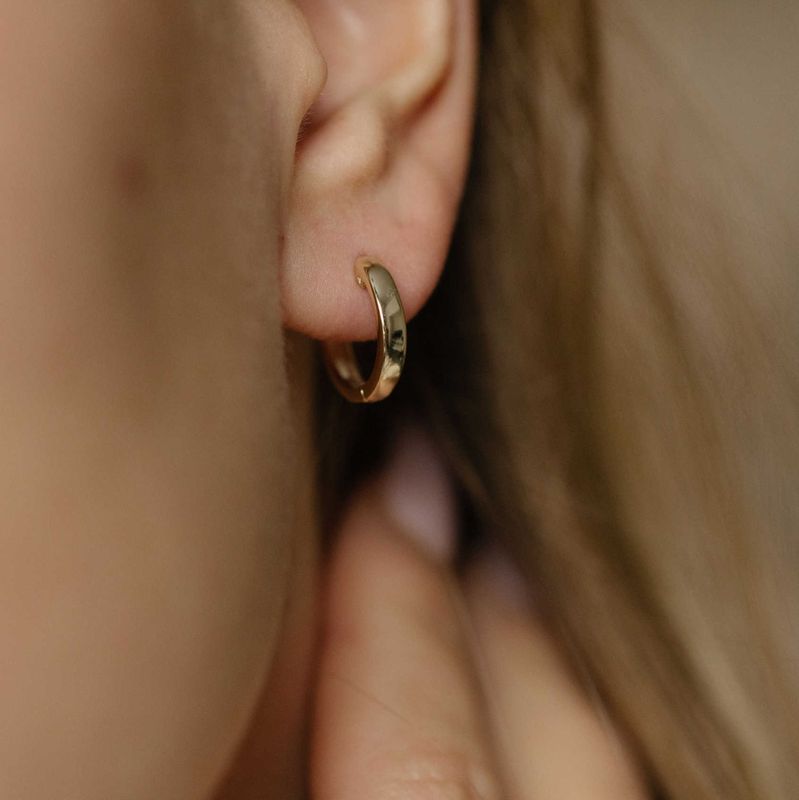 Forgylte øreringer i sølv 